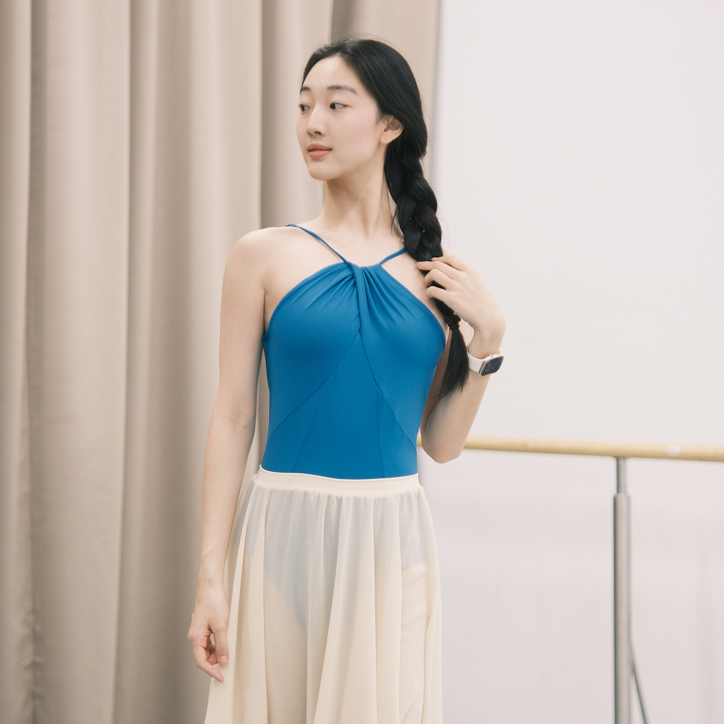 WUYUAN 발레 백리스 바디수트 레오타드